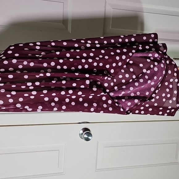 Lane Bryant Purple/ White  Boxy Blouse Sheer‎ With white Tank Unde. NWT 19/20. - Picture 4 of 8